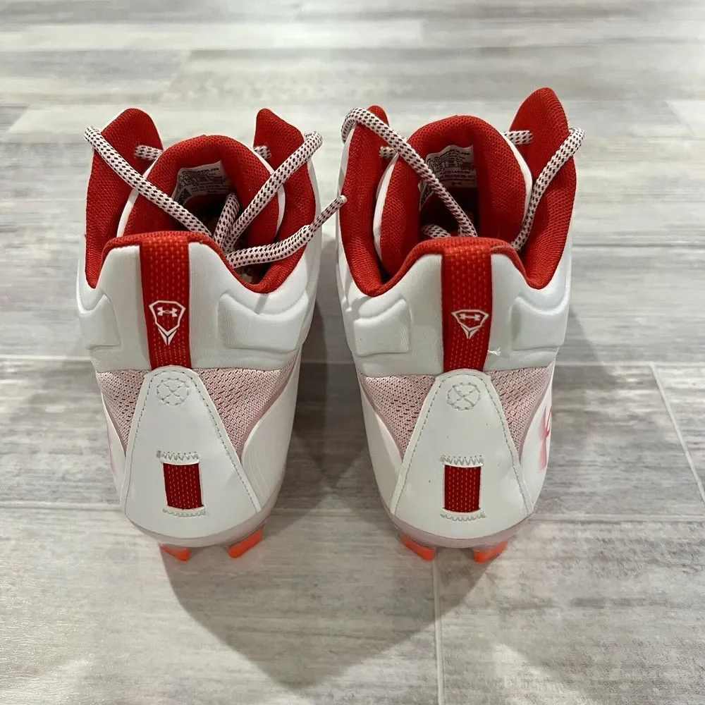 Lacrosse Cleats Under Armour Command‎ MC Mid Red White UA Men's 11.5 3025639-101